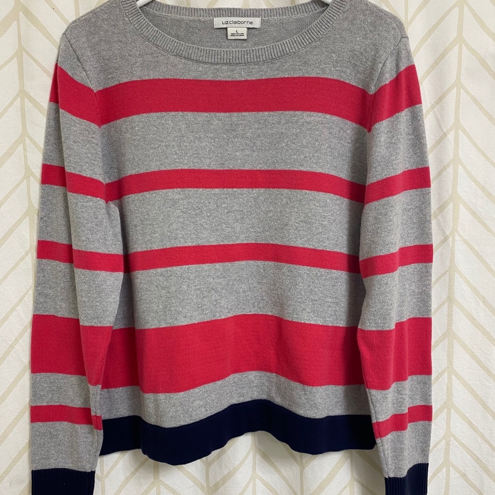 Striped long sleeve sweater